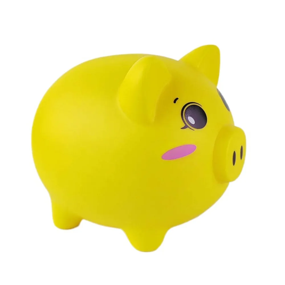 Hucha de cerdo anticaída, tanque de ahorro decorativo, cajas de dinero de cerdo de dibujos animados, modelo de cerdo coleccionable, hucha para niños/niños