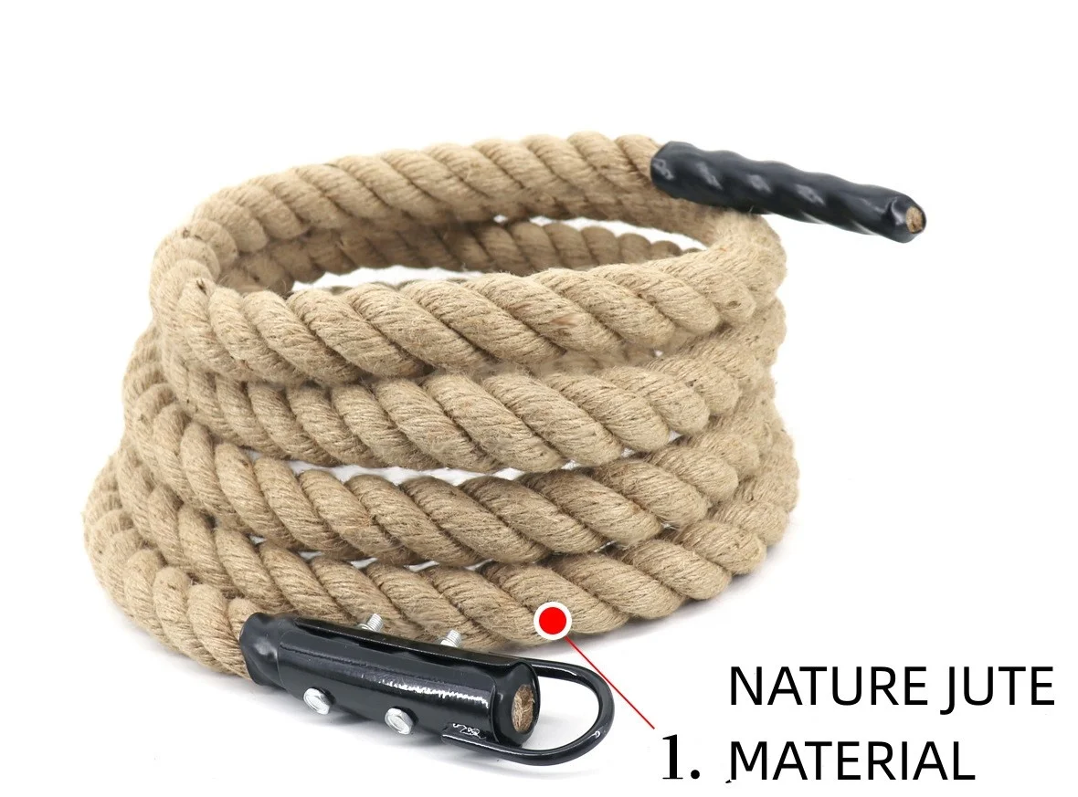 50mm Jute Battle Rope Fitness Strength Training Cross Fit Cardio Climbing Rope