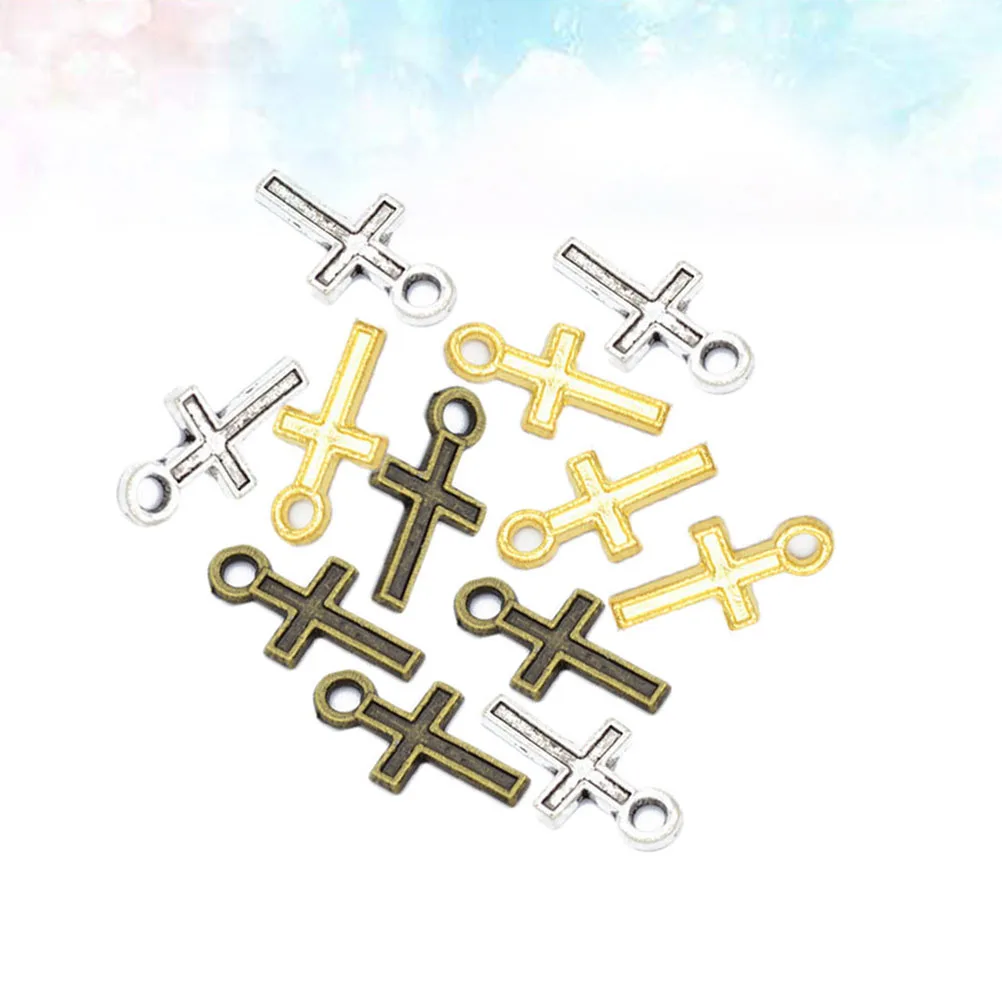 

300Pcs Alloy DIY Pendant Set Creative Retro Cross Charms for Jewelry Craft Making Necklace Keyring Pendant Decorative