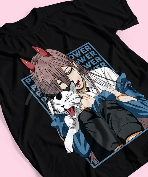 

T-Shirt UNISEX CHAINSAW MAN POWER CON NYAKO