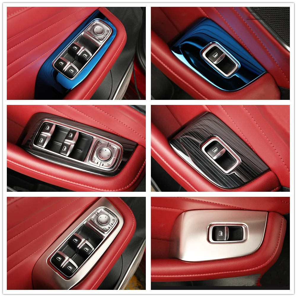 For MG HS 2018-2020 2022 LHD Window Switch Control Cover Trim Interior Accessories Car Door Glass Regulator Switch Frame