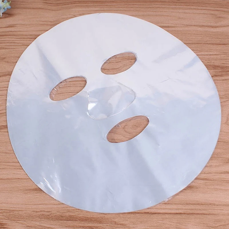 100/200 Stück Natürliche Einweg-Plastikfolie Schönheits- und Gesundheitswerkzeug Hautpflege Vollgesichts-Reinigungsmaske Einweg-Papiermasken – Detail 1