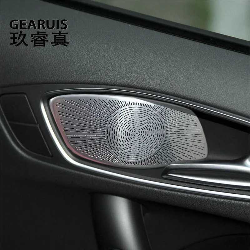 For Audi A1 S1 8X 2011-2018 Car Door handle Panel Loudspeaker Sound Pad Stereo Audio Speaker Cover Sticker Trim Auto Accessories