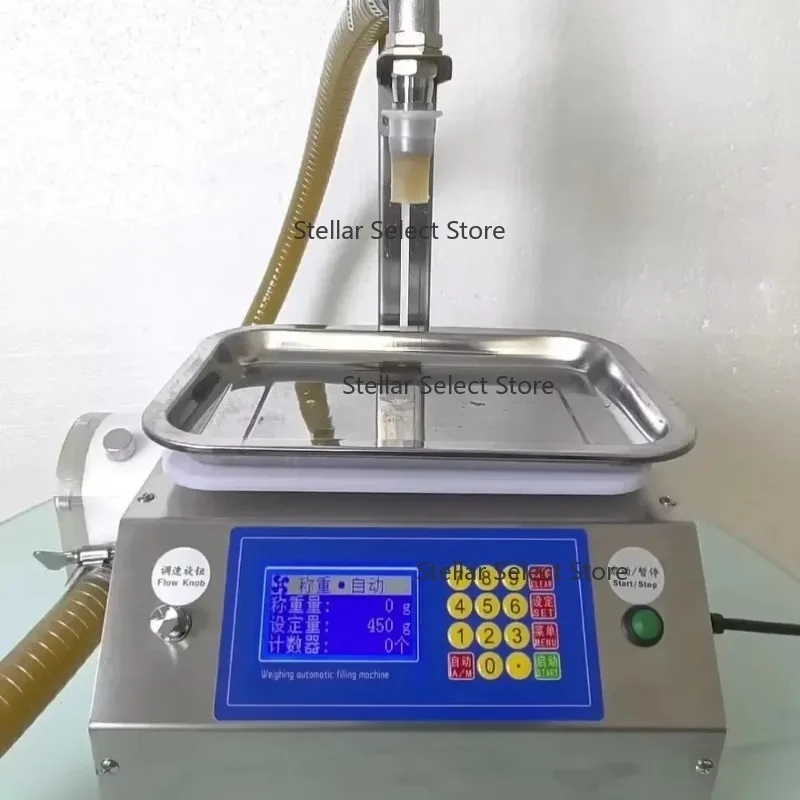 SY-A7 Semi-Automatic Gear Pump Manual Liquid Honey Edible Oil Bottle Paste Weighing Filling Machine