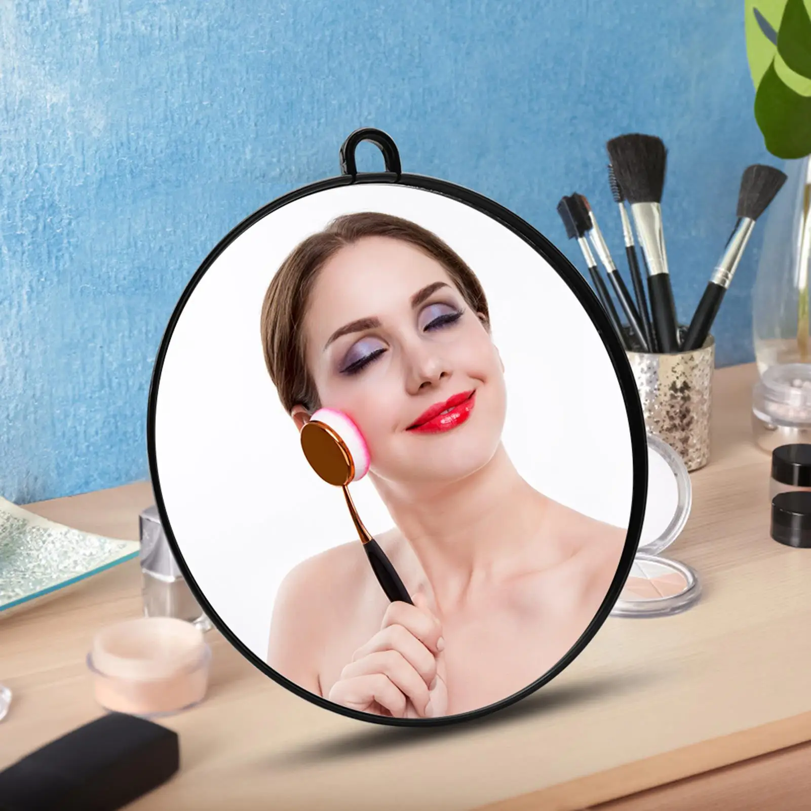 Miroir de maquillage rond portatif avec poignée, professionnel pour usage personnel et en Salon, outil de beauté