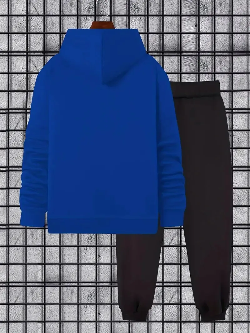 Conjunto de sudadera y pantalones de chándal para hombre, cómodos e informales, con estampado 3D, otoño 2025, nuevo