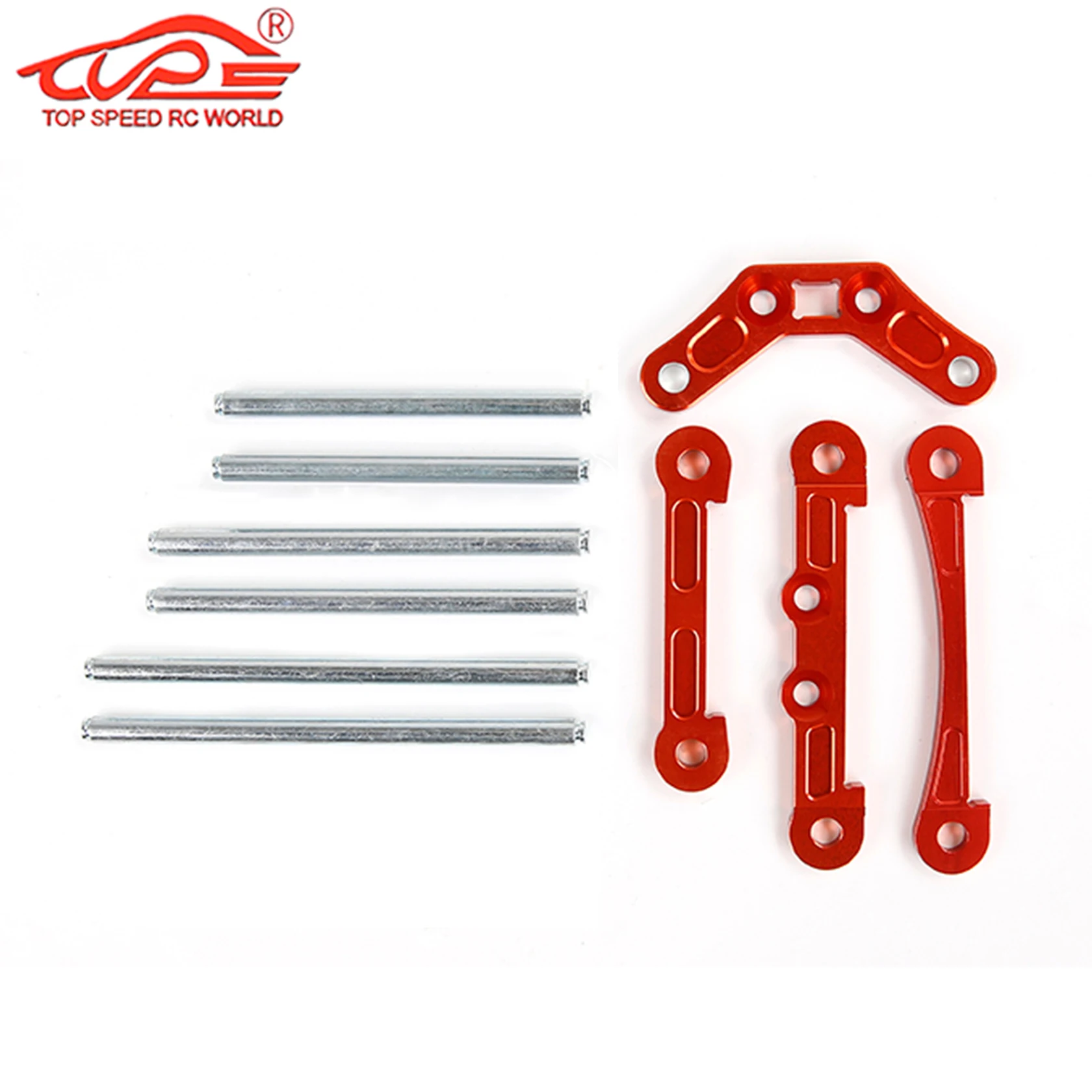 Metalowe elementy pozycjonujące sworznie wału wahacza przedniego i tylnego zawieszenia do tuningu samochodów RC 1/5 HPI Rovan King Motor BAJA 5B 5T 5SC