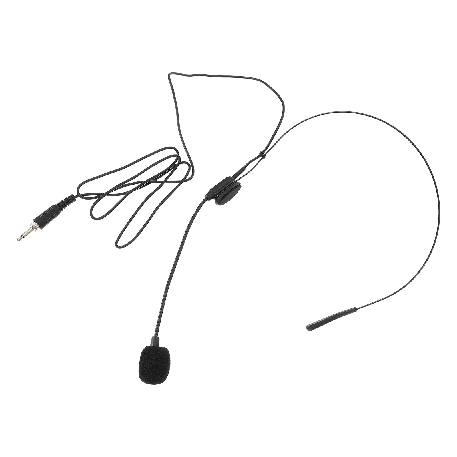 

Wired Headwear Condenser Microphone 3.5mm Screw Locking Lightweight Head-Mounted Mic for Speaker Voice Amplifier Loudspeaker