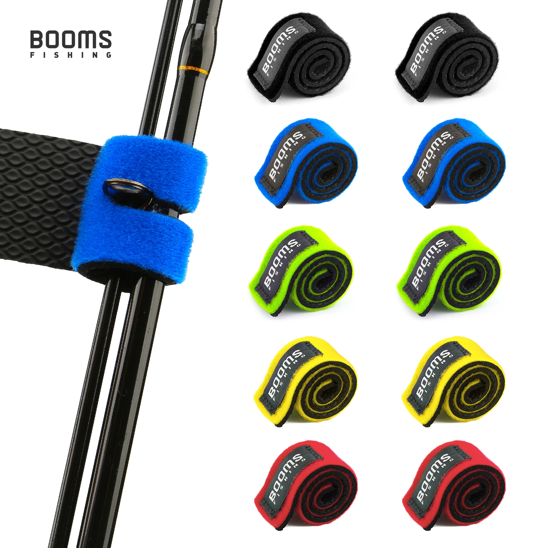 Booms Fishing RS3 Fishing Rod Holder Pole Belt Fastener Suspenders Strap Elastic Cable Fishing Rod Storage Tool  Accessories