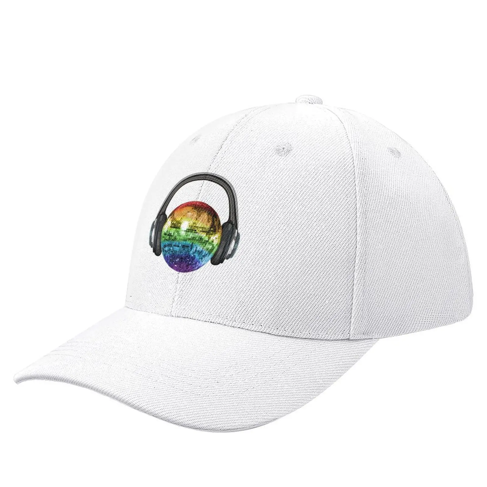 Headphones Rainbow Disco Ball Baseball Cap Rugby hiking hat fishing hat Golf Hat Man Mens Tennis Women's