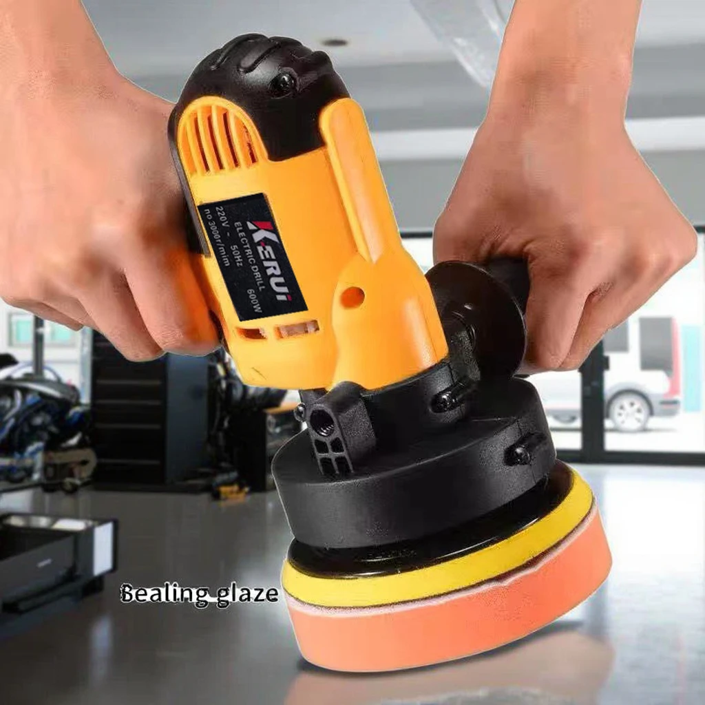 مجموعة أدوات تلميع السيارة الكهربائية الصغيرة الاحترافية بقدرة 680 وات، مجموعة أدوات تلميع جسم السيارة المحمولة باليد #4