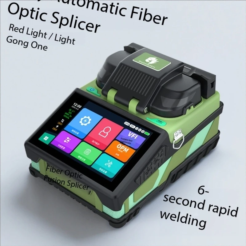 

FTTH K6 Fiber Optic fusion Splicer Machine with VFL and OPM 6 Motors Welding 5-inch HD Touch Screen Fiber Optic Fusion Splicer