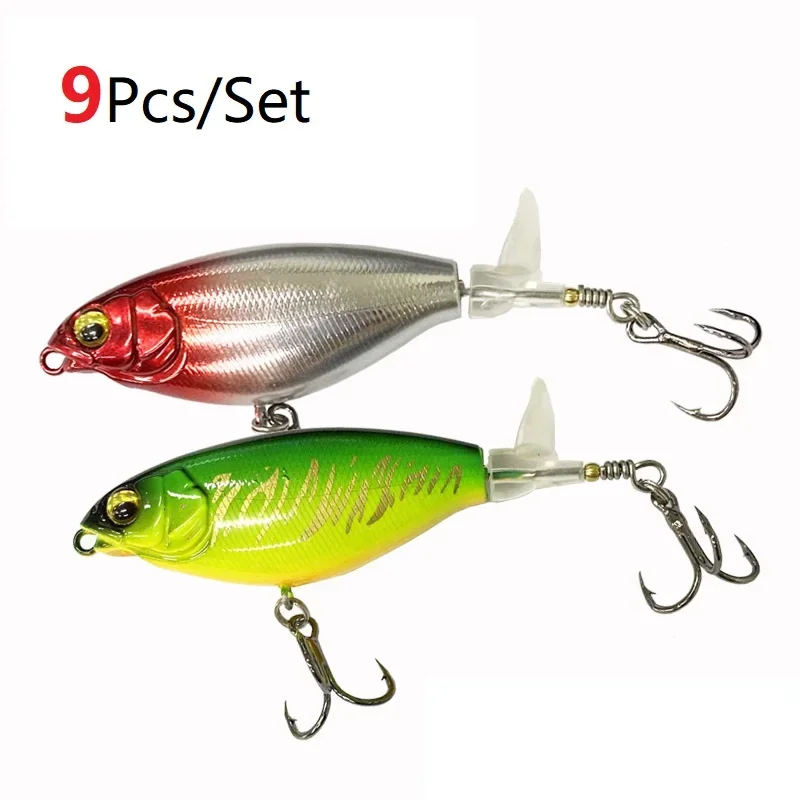 

6.4g 11.9g Top Water Luer Spin Bait Fshing Lures Whopper Plopper Isca Artificial Ascesorios Pesca Swimbait Crankbait Popper Bass