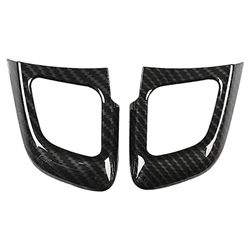 2Pcs Carbon Fiber Car Steering Wheel Control Frame Trim For Range Rover Evoque 2012-2017 Car Accessories