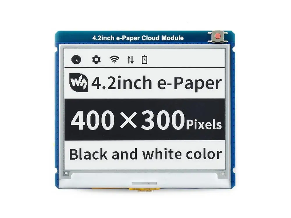 

Waveshare 4.2inch E-Paper Cloud Module, 400×300, WiFi Connectivity, Low Power Consumption