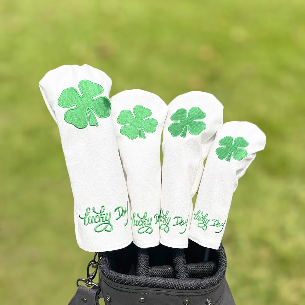 Golf Club Covers Lucky Clover Golf Driver Covers Fairway Wood Head Cover Hybrid Headcover for Scotty Taylormade Titleist Odyssey