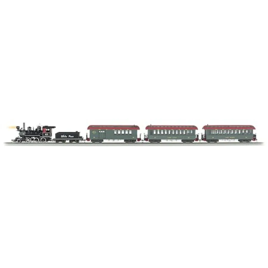 

Passenger train set for scenic railway applications, made of durable plastic and metal, white color, ready-to-run electric oper