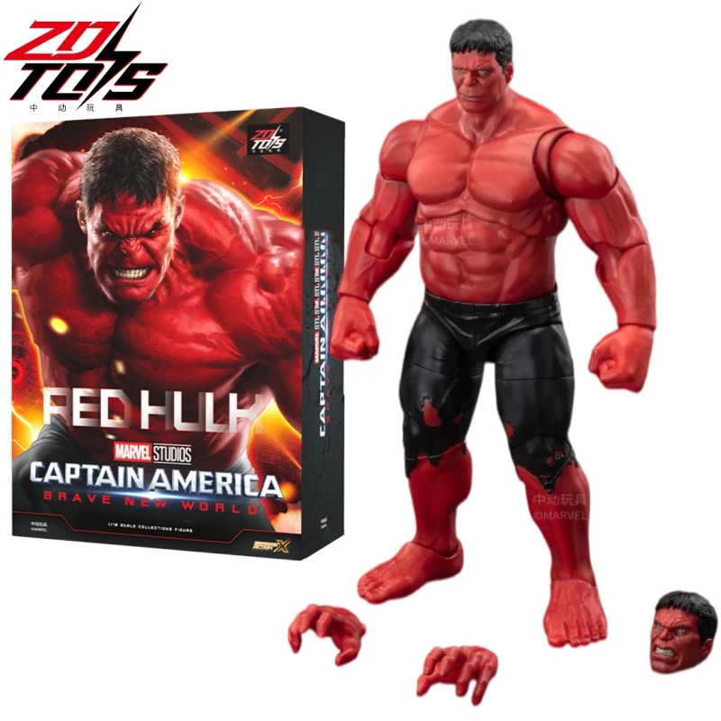 

ZDTDS Original Red Hulk Marvel Captain America 4 Thunderbolt Ross Action Figure Avengers Collectible Model Movable Joints Gift