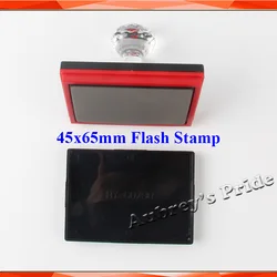 Rectangle 45x65mm Stamp Shell Holder +4mm Rubber Pad+ Sponge Mat Photosensitive Flash Selfinking Stamping Making Seal HY 4565