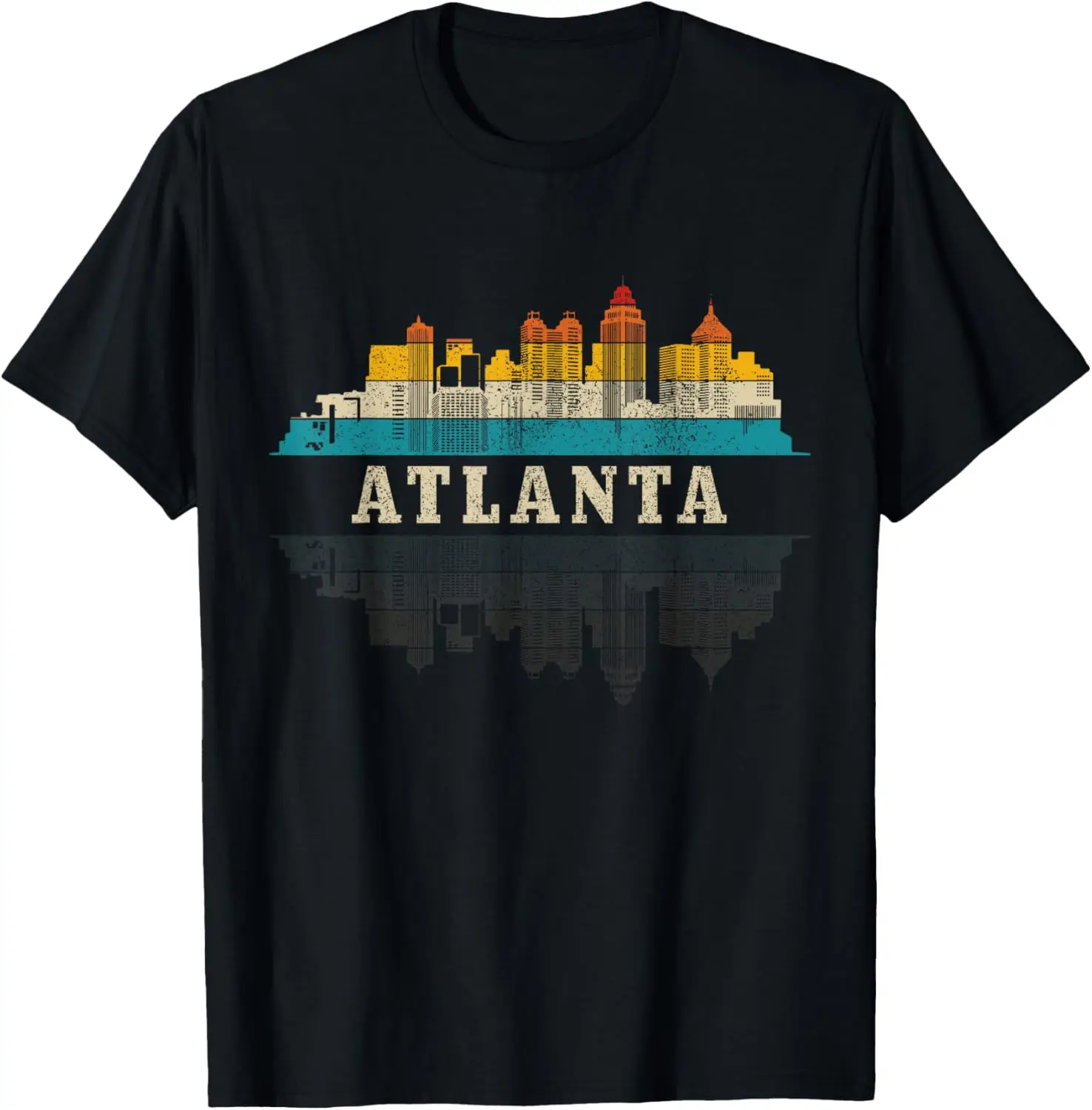 T-shirt retrò dell'orgoglio vintage Atlanta Skyline Georgia ATL