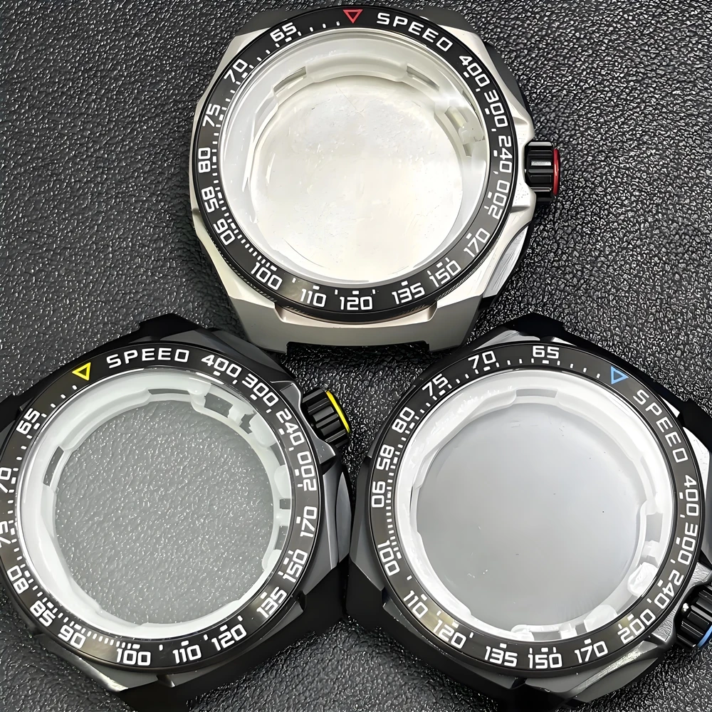 جديد 2025 VK63 حافظة 42 مللي متر ساعات رجالية حافظة معدنية كرونوغراف ملحقات مهمة لحركة VK63