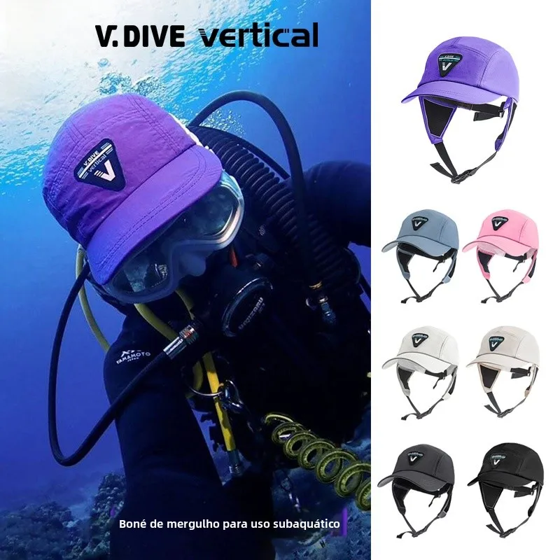 chapeau-de-plongee-a-sechage-rapide-coupe-vent-impermeable-protection-solaire-casquette-de-plongee-reglable-couvre-chef-professionnel-pour-la-plongee