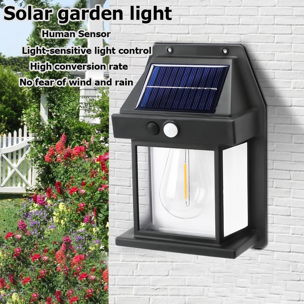 

Lamp Intelligent Motion Sensor Wall Lamp 3 Lighting Modes Waterproof Courtyard Garden Decoration Lantern Solar Tungsten Night