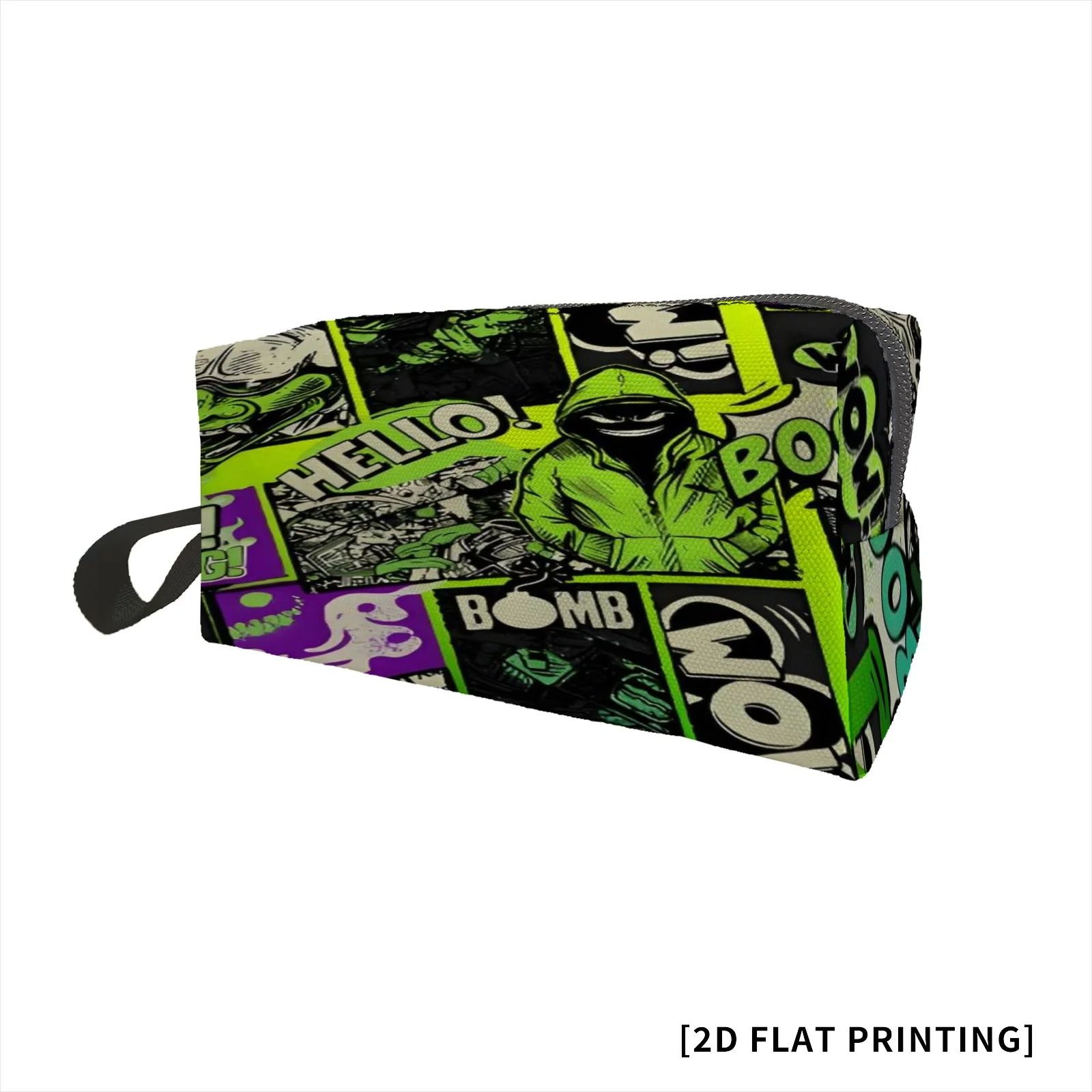 Demon Street Graffiti Explosion English Letter Pencil Case makeup bag Student Pen Bag School Supplies Pencil Pouch Best Gift