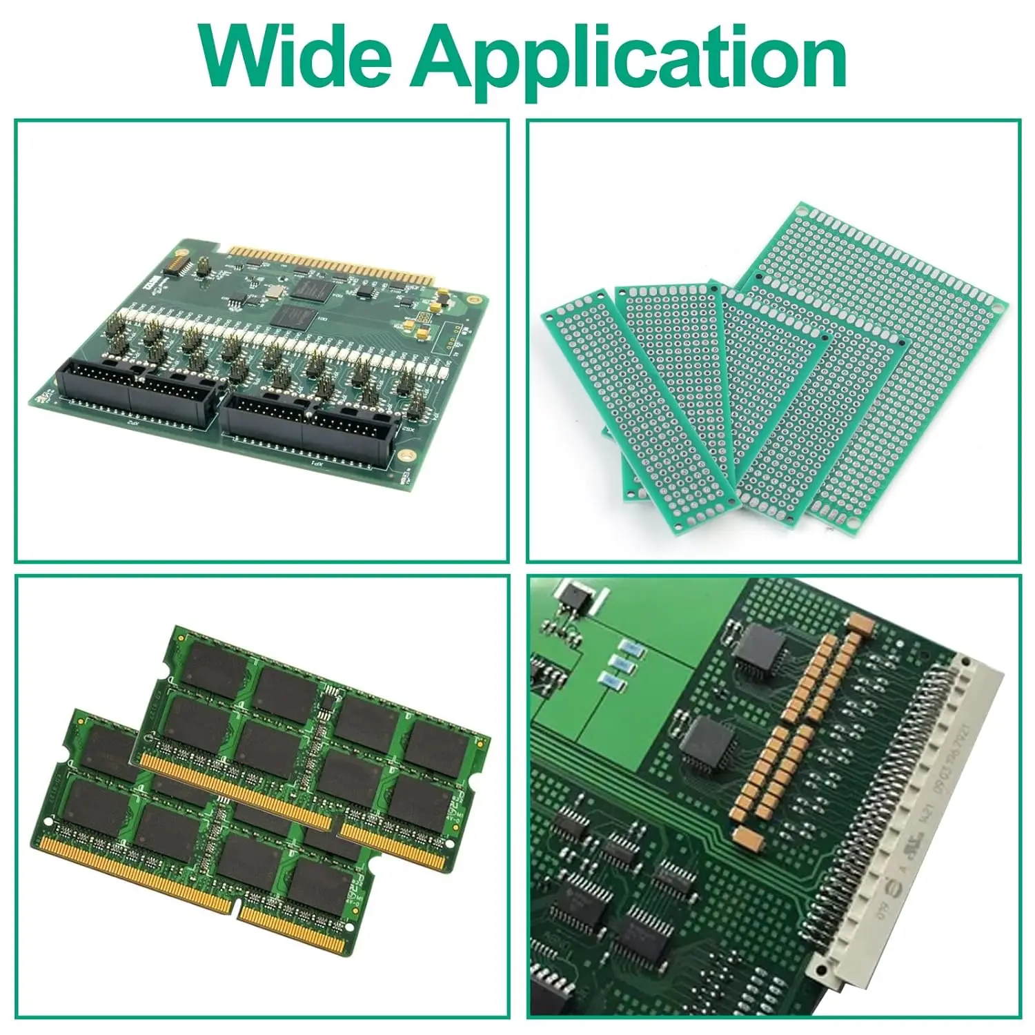 20 قطعة من لوحة النموذج PCB، لوحة دوائر خضراء مع 4 أحجام متوافقة، لوحة نموذج PCB مزدوجة الجوانب للإلكترونيات ذاتية الصنع #6