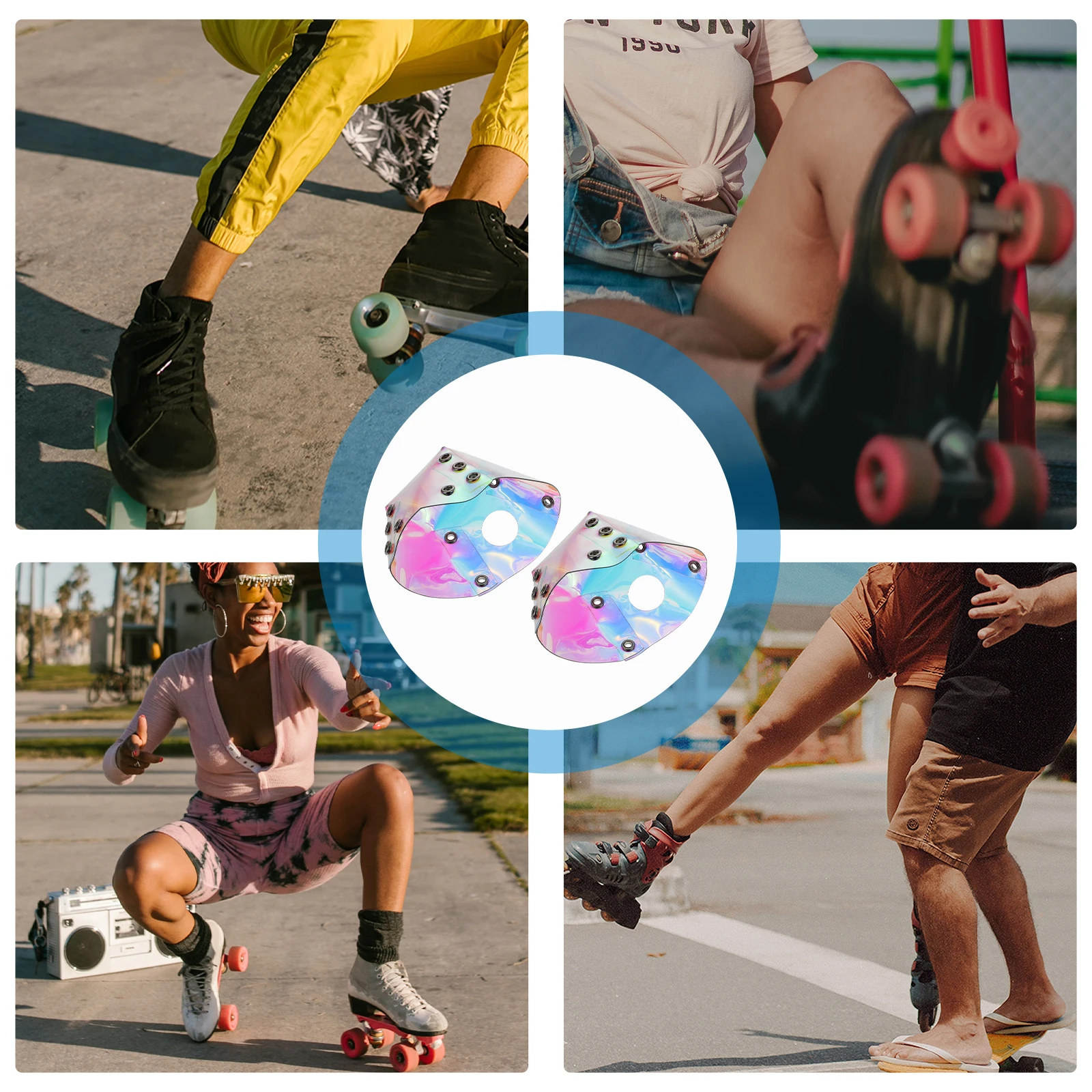 

1Pair Roller Skates Protective Cover PVC Shoes Cap Skates Front Protector Easy Clean Skating Supplies Accessories