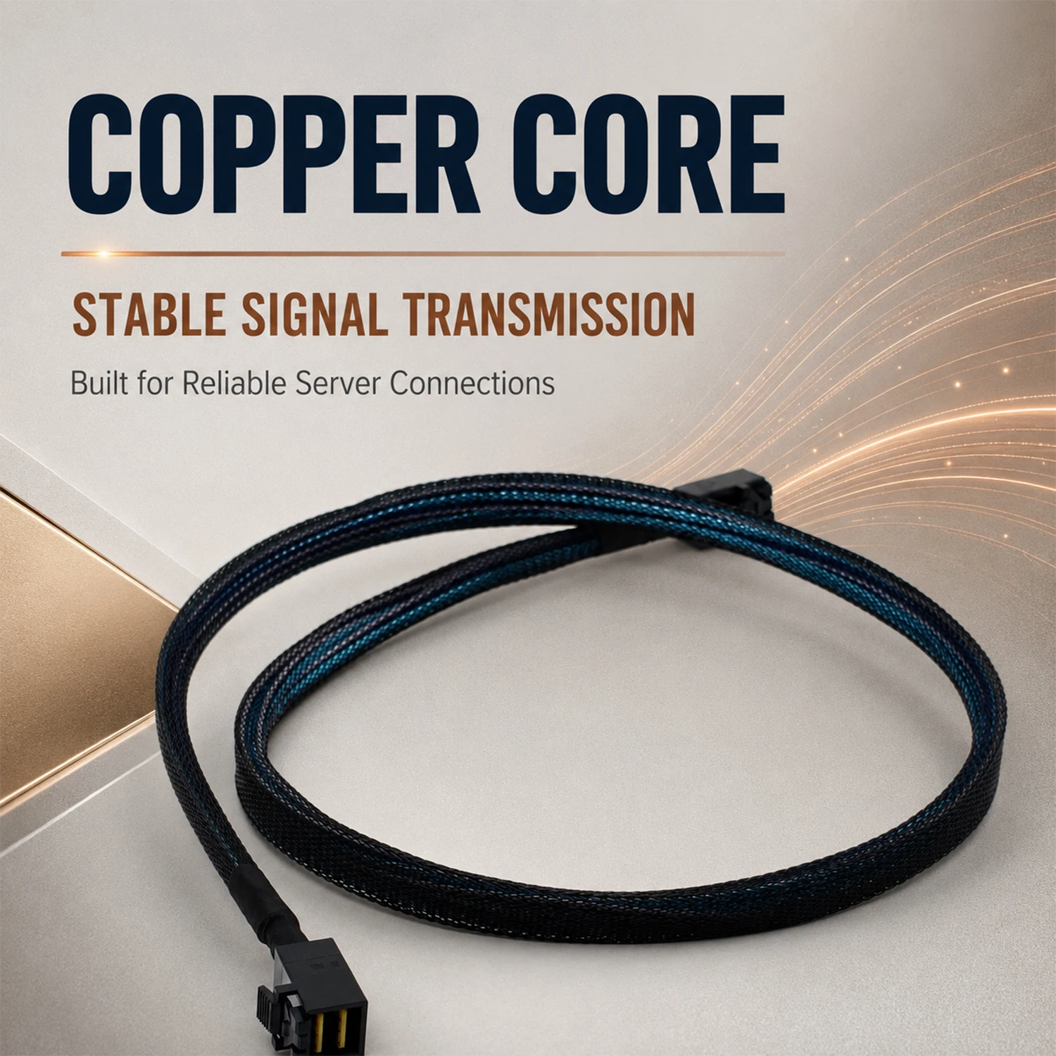 High Speed Mini SAS HD Cable SFF-8643 to SFF-8643 70cm Copper Core 36Pin Internal Server Cord for RAID HBA Backplane