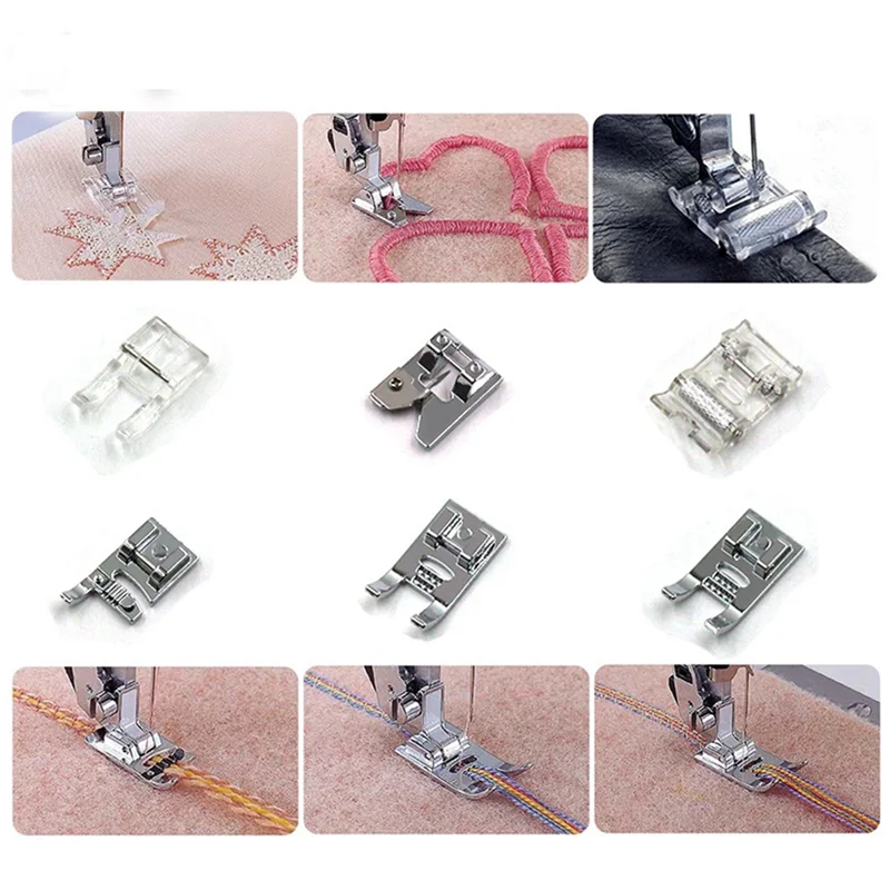 B-Est Sewing Machine Presser Foot Kit, Knitting Sewing Machine Replacement Accessories For Brother Babylock For Singer For Toyot