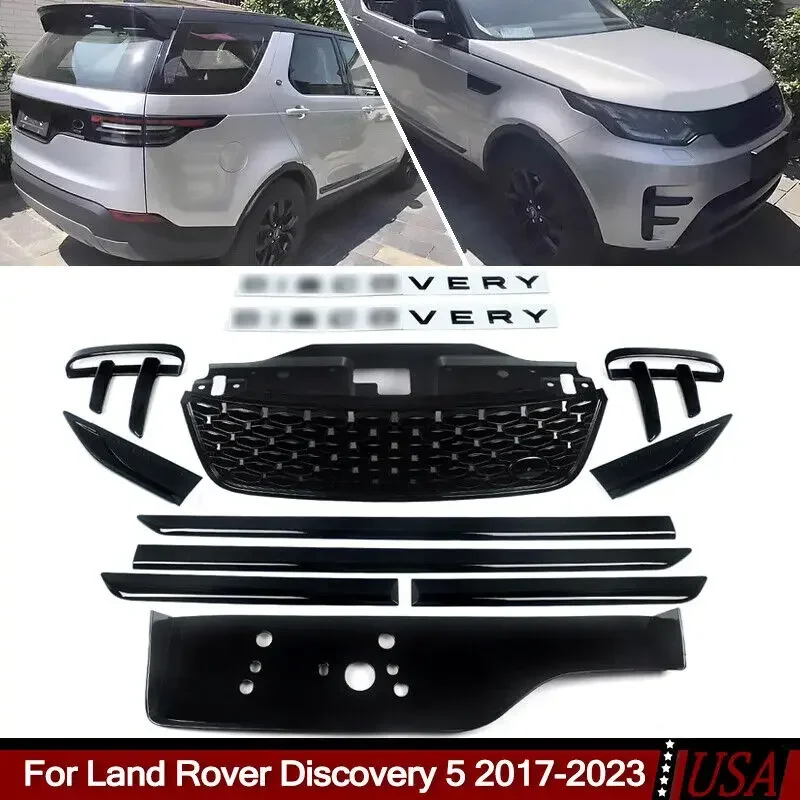 Bumper Grille Molding Trim Set Body Kits For Land Rover Discovery 5 L462 2017-23