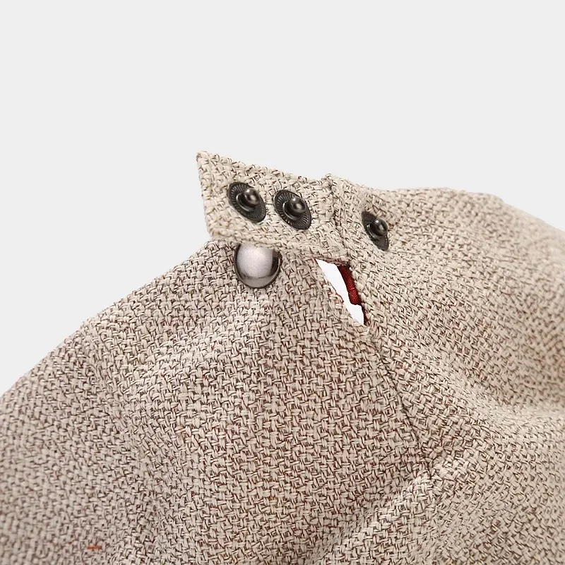 Topi Baret Katun dan Linen Pria dan Wanita Topi Pelukis Kasual Retro Artistik Jepang Topi Fashion Pria Topi Perjalanan Luar Ruangan