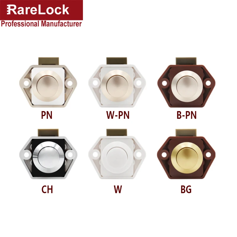 مقبض دفع صغير بلاستيكي قفل قطر 20 مللي متر RV/قافلة/قارب/محرك منزلي/خزانة Rarelock ZS01 G