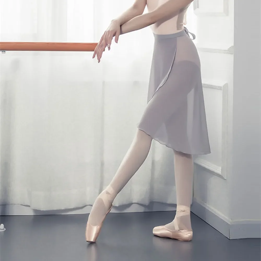 Professionale Adulti Medio Lungo Chiffon Balletto Gonne Delle Donne Lyrical Morbido Lace Up Vestito Da Balletto Ballerina di Danza Costumi