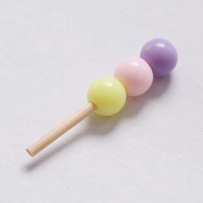 1:12 محاكاة مصاصة الغذاء مصغرة لزجة كرة الأرز دمية تاكوياكي كاو نيو كعكة الأرز سيخ BJD بيت الدمية الملحقات