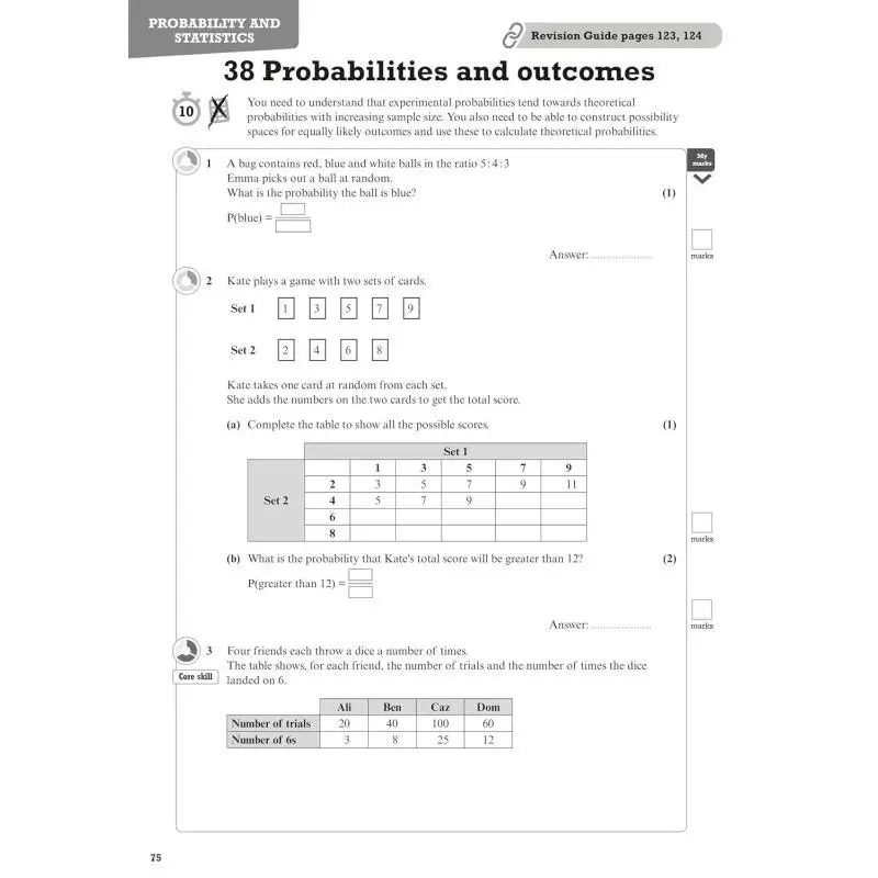 مراجعة بيرسون Edexcel GCSE الرياضيات اختبارات أعلى لمدة عشر دقائق 2025 و2026 امتحانات إيان بيتيسون بيرسون التعليم 9781292294308 كتاب