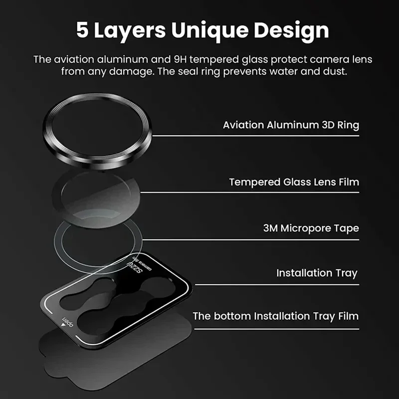 Camera Protection Glass For Samsung Galaxy S24 S23 S22 Ultra Plus Back Lens Cover Tempered Glass Cover Protection Accessories