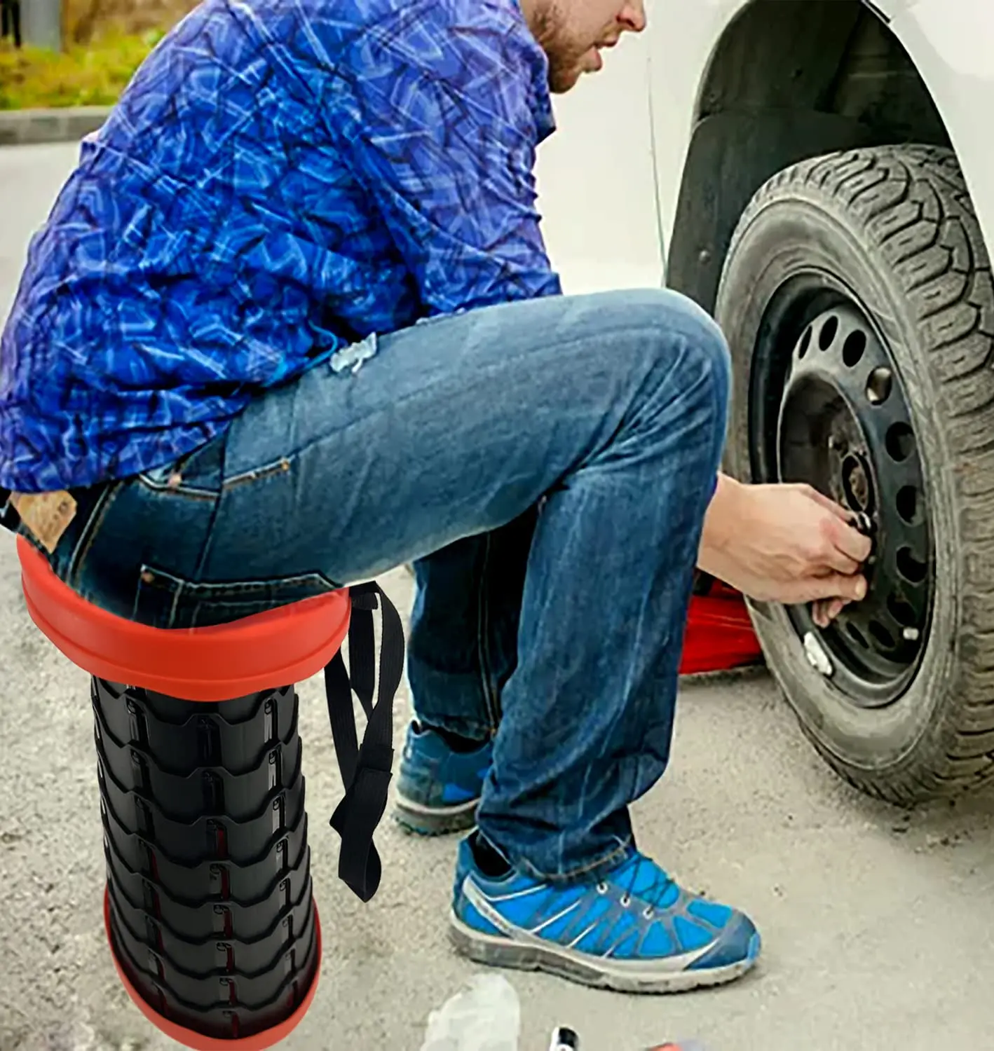 Tabouret rétractable télescopique pliable et Portable pour voyage et pêche, charge élevée pour adultes, intérieur et extérieur