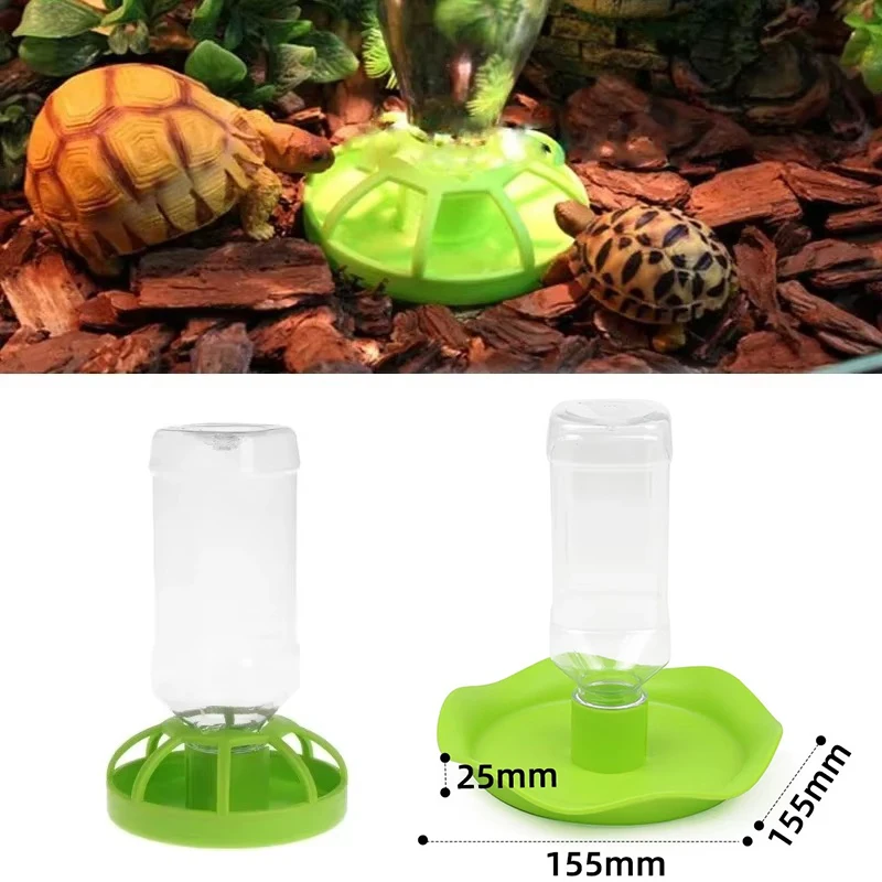 New Reptile Automatic Water Drinker Dispenser Food Bowl Lizard Round Dish Feeder Lizard Lotus Flower Feeders Pet Products