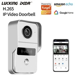 Tuya App 2.4G Wifi Wireless 1080P HD Video Doorbell Doorphone Villa Intercom Remote Door Lock Unlock Module 12V POE Connection