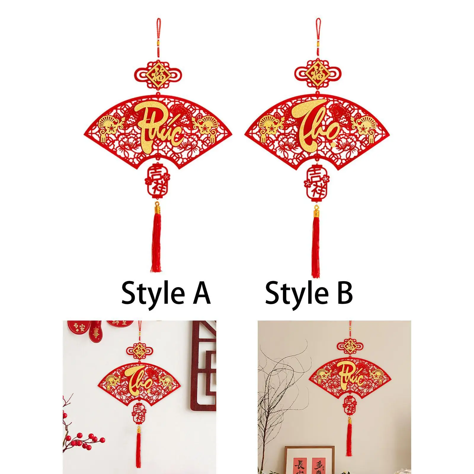 New Year Decoration Vietnamese Character for Living Room Door Party Supplies