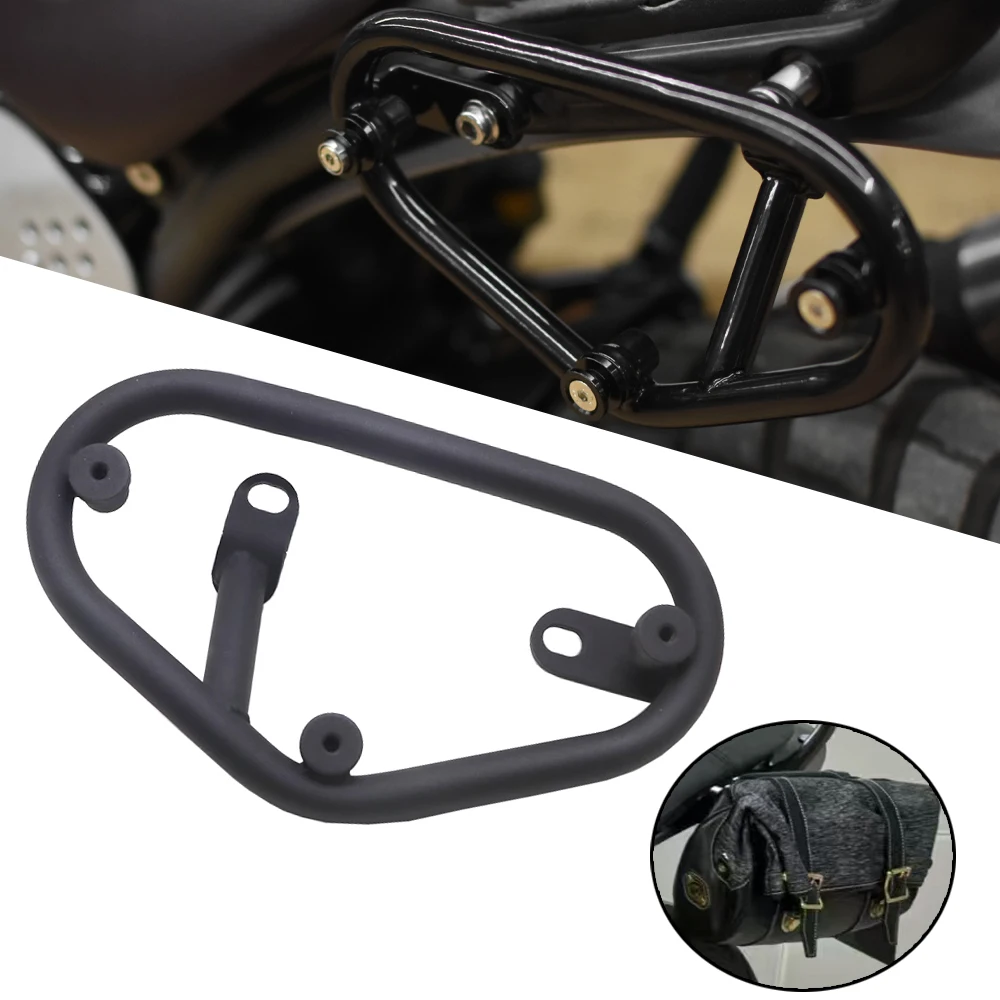 Motorcycle Saddle Bag Fit For Scrambler 400 X Speed 400 Speed400 Accessories Left Side Trunk Bag Holder Support Bracket