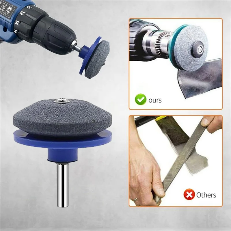 LUCK-Точилка для тьмяных лезвий газонокосилки, инструмент для заточки лезвий газонокосилки, универсальные точилки для лезвий для газонокосилок, синий