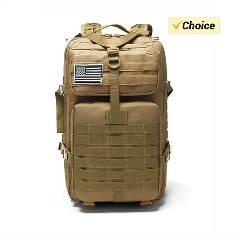 SS 2025 nueva mochila militar táctica del ejército 50 litros de gran capacidad 3P mochila senderismo Camping caza mochila