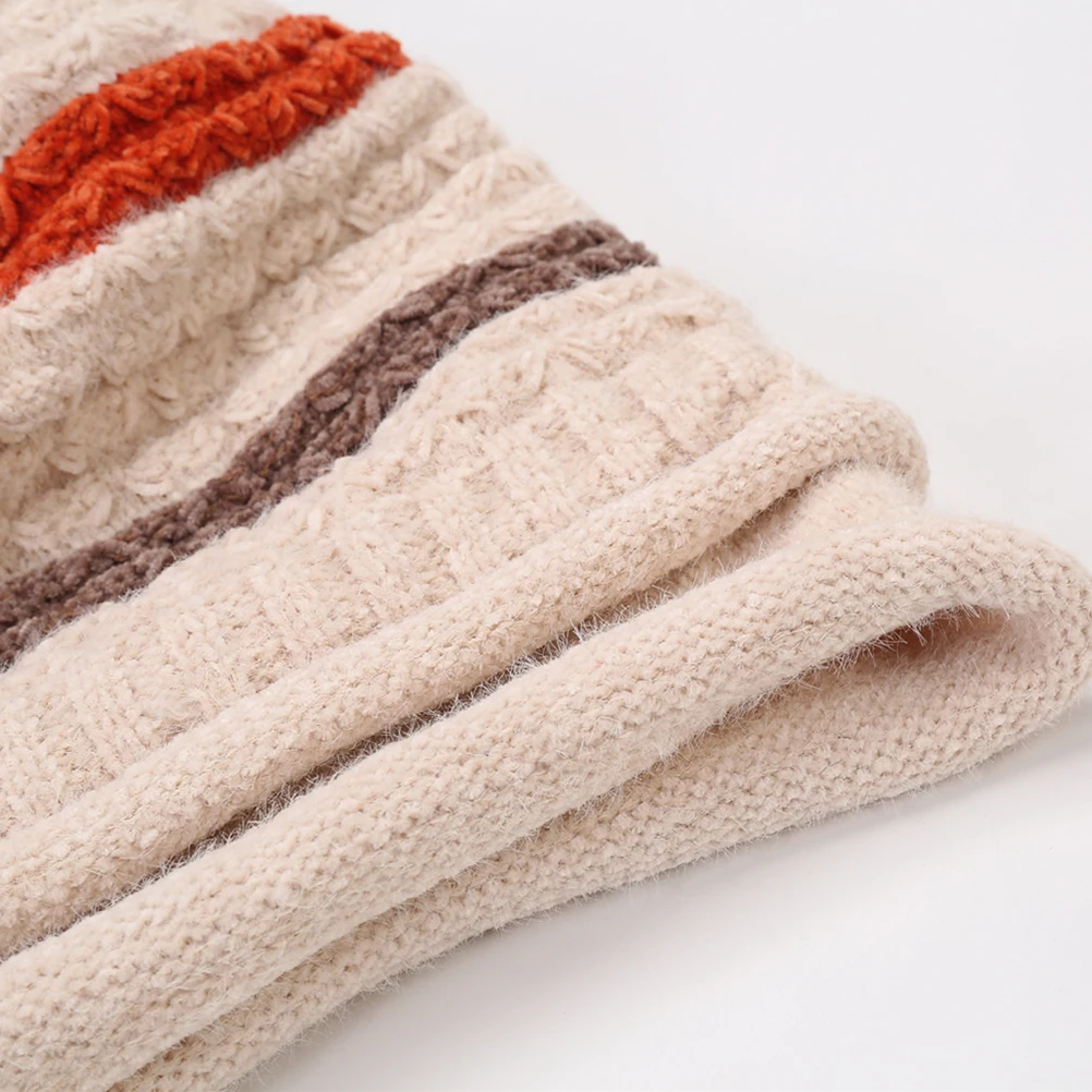 

Warm Winter Hat Women Knitted Wool Cap Cute Beanie Hats Baby Girl Lightweight Portable Soft Durable Elastic Outdoor Activities