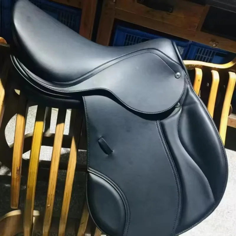 

Premium Quality Black Genuine Leather Horse Saddle All Purpose Jumping Equipment for Equestrian Sports and Outdoor Riding