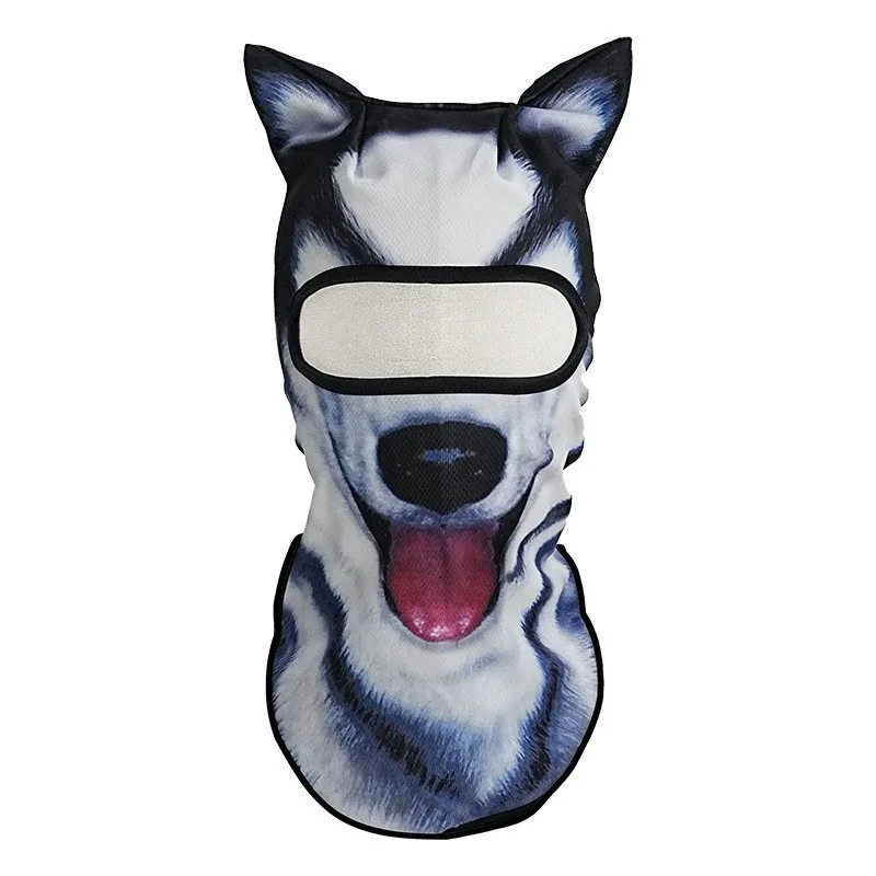 Lenço de ciclismo ao ar livre, máscara de imagem animal, arnês esportivo 3D, à prova de vento, à prova de areia, à prova de poeira, lenço respirável