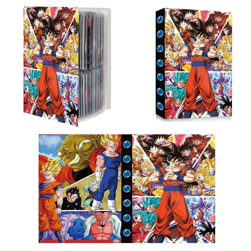 Dragon Ball 240Pcs Cards Folder Album Goku Vegeta Super Sayajins Anime Map Letter Holder Binder Hd Action Notebook Album Book